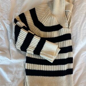Striped Black and Cream Sweater